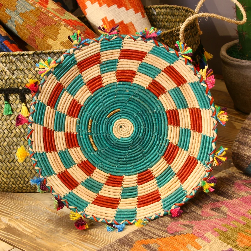 American Style Straw Plate Handcrafted Porch Background Wall Decoration Creative Fruit Bowl Bohemian Dishes Decoration
American Style Straw Plate Handcrafted Porch Background Wall Decoration Creative Fruit Bowl Bohemian Dishes Decoration