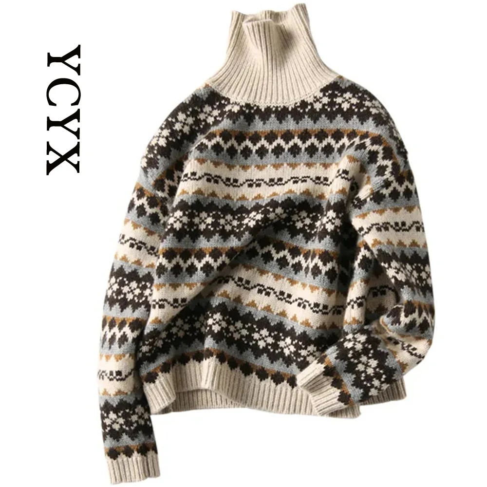 YCYX women Jacquard thick warm Women wool sweater autumn winter high collar Elegant Warm Knitted Pullovers women sweater YCYX095
YCYX women Jacquard thick warm Women wool sweater autumn winter high collar Elegant Warm Knitted Pullovers women sweater YCYX095