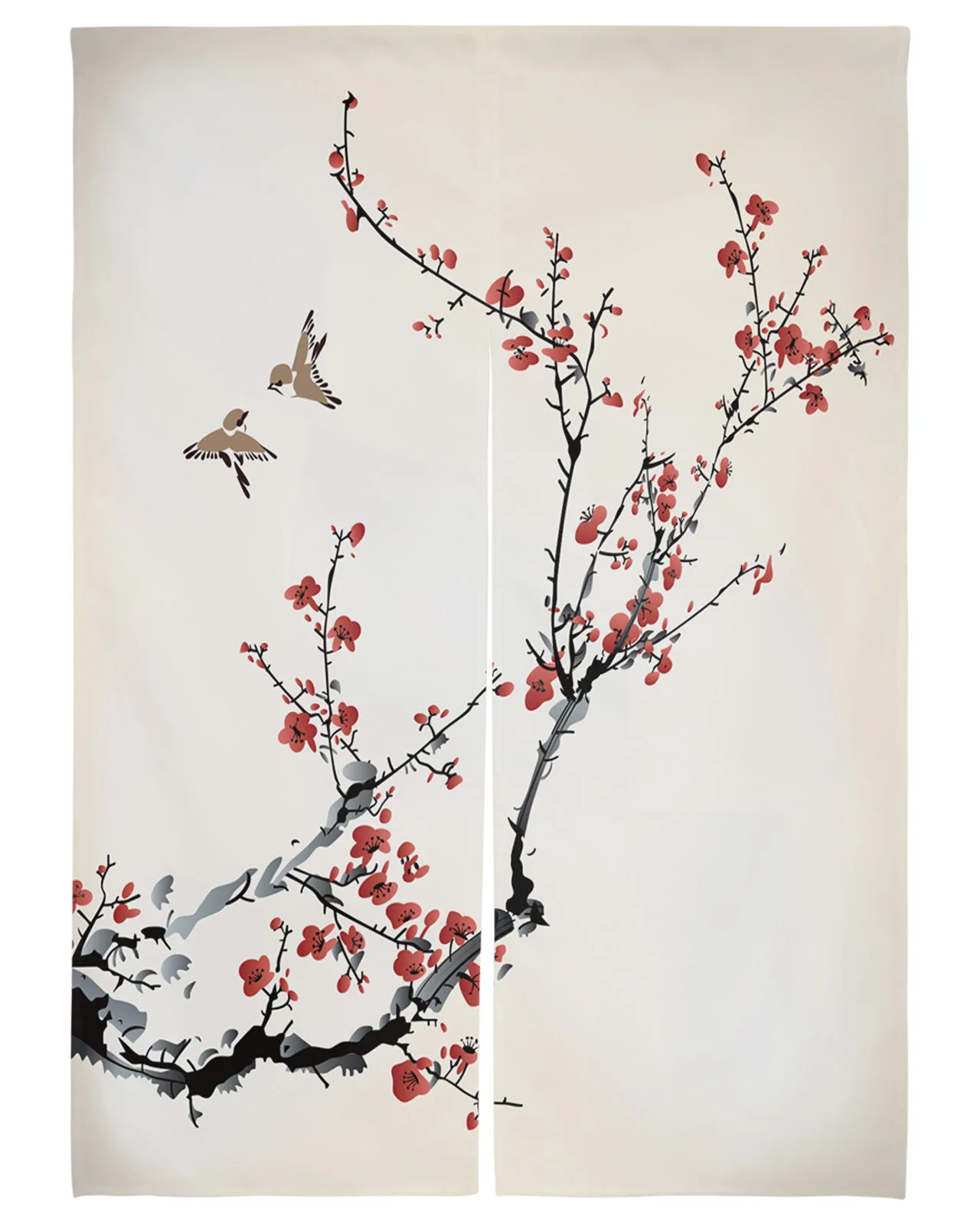 Plum Blossom Branch Bird Ink Painting Door Curtain Japanese Partition Kitchen Decorative Drapes Entrance Hanging Half-curtain
Plum Blossom Branch Bird Ink Painting Door Curtain Japanese Partition Kitchen Decorative Drapes Entrance Hanging Half-curtain