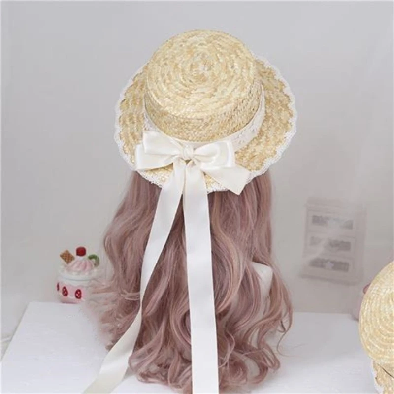 Bows Straw Hat Straw Beachs Hat Wide Straw Boater Hat Women Ribbon Straw Hat
Bows Straw Hat Straw Beachs Hat Wide Straw Boater Hat Women Ribbon Straw Hat