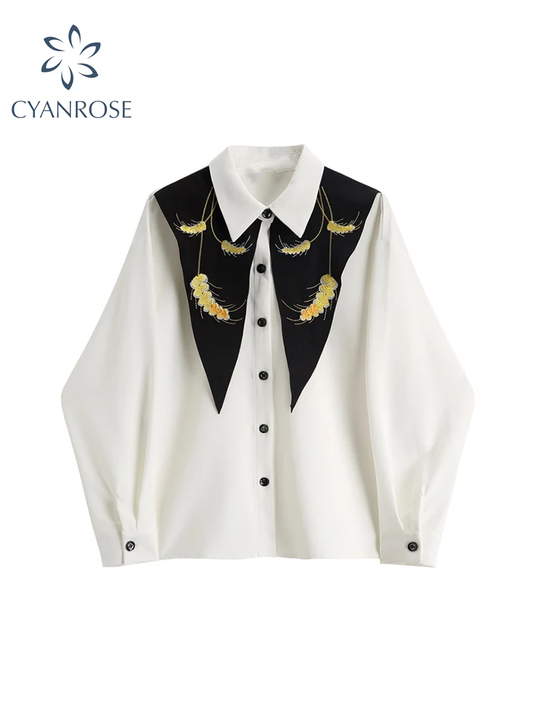 Fashion Lapel Women Blouse 2022 New Tide Autumn Vintage Long Sleeve Female Shirts Loose Streetwear Plue Size Tide Ladies Tops
Fashion Lapel Women Blouse 2022 New Tide Autumn Vintage Long Sleeve Female Shirts Loose Streetwear Plue Size Tide Ladies Tops