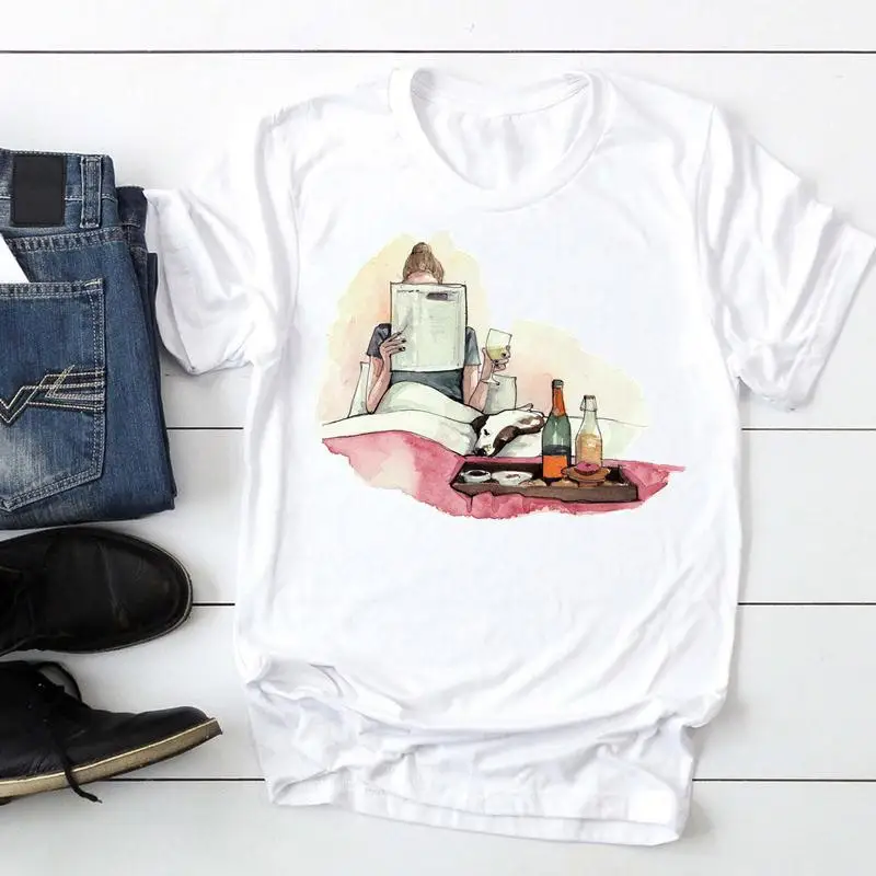 2021 Women Short Sleeve Wine Cute Fashion Cartoon Summer Lady Print Tee Stylish T Top Tshirts Clothes T-Shirt
2021 Women Short Sleeve Wine Cute Fashion Cartoon Summer Lady Print Tee Stylish T Top Tshirts Clothes T-Shirt