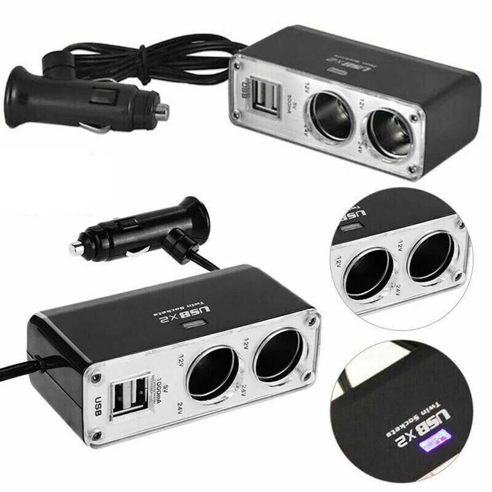 Twin Port Car Cigarette Lighter Power Socket Adapter USB 1PCS Dual Plug 2 Way Charger
Twin Port Car Cigarette Lighter Power Socket Adapter USB 1PCS Dual Plug 2 Way Charger