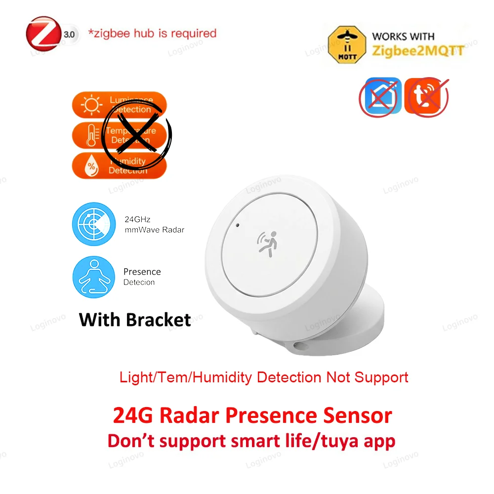 Датчик присутствия человека Zigbee 24G с радаром миллиметрового диапазона, Smart Life 2MQTT, приложение Tuya, трекер движения для домашней безопасности, питание от батареи
Датчик присутствия человека Zigbee 24G с радаром миллиметрового диапазона, Smart Life 2MQTT, приложение Tuya, трекер движения для домашней безопасности, питание от батареи