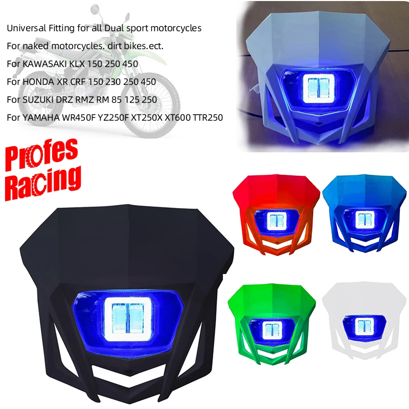 Universal Motorcycle 12V Headlamp LED Head Light White Motorcycle Off Road Headlight For CRF XR 450 Yamaha YZ WR 250F Motocross
Universal Motorcycle 12V Headlamp LED Head Light White Motorcycle Off Road Headlight For CRF XR 450 Yamaha YZ WR 250F Motocross