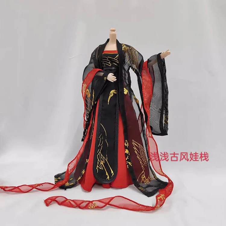 

Customize 1/6 Female Tradition Hanfu Long Dress Chinese Ancient Classical Clothing Suit Model for 12inch Action Figure