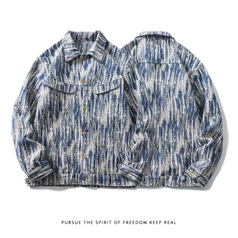 New vintage fashion made old Snowflake denim jacket men's baggy everything with bf lapel jacket
New vintage fashion made old Snowflake denim jacket men's baggy everything with bf lapel jacket