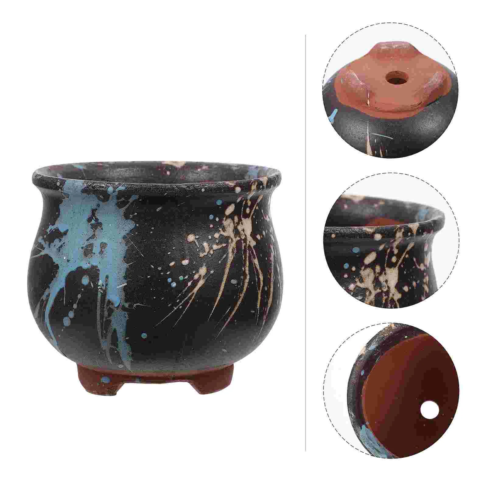 Small Ceramic Pot with Drainage Planter Flower Pots for Flower Plants Home Office Decor Garden Gift Black
Small Ceramic Pot with Drainage Planter Flower Pots for Flower Plants Home Office Decor Garden Gift Black