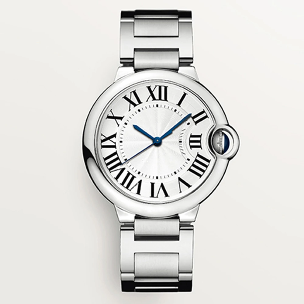 

Женские кварцевые часы оригинального качества, мужские часы с круглым браслетом, наручные часы со стальным кожаным ремешком и датой, часы с датой 28 мм, 33 мм, 36 мм, 42 мм