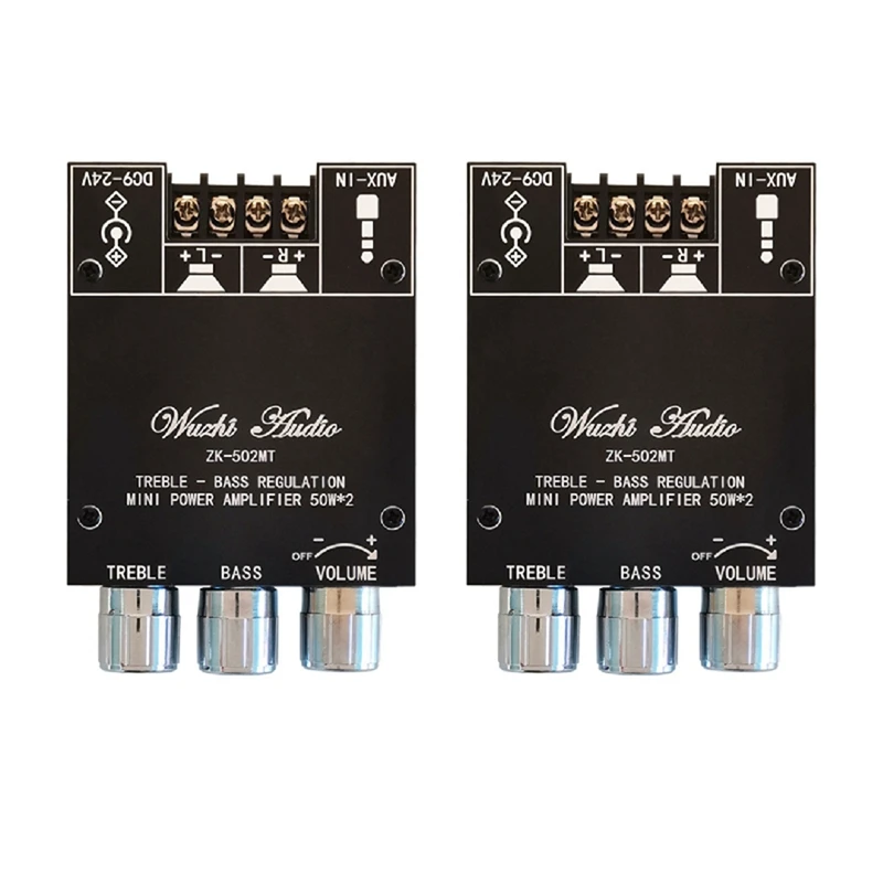 2X ZK-502MT Bluetooth 5.0 Subwoofer Amplifier Board 2.0 Channel High Power Audio Stereo Amplifier Board 2X50W Bass AMP
2X ZK-502MT Bluetooth 5.0 Subwoofer Amplifier Board 2.0 Channel High Power Audio Stereo Amplifier Board 2X50W Bass AMP