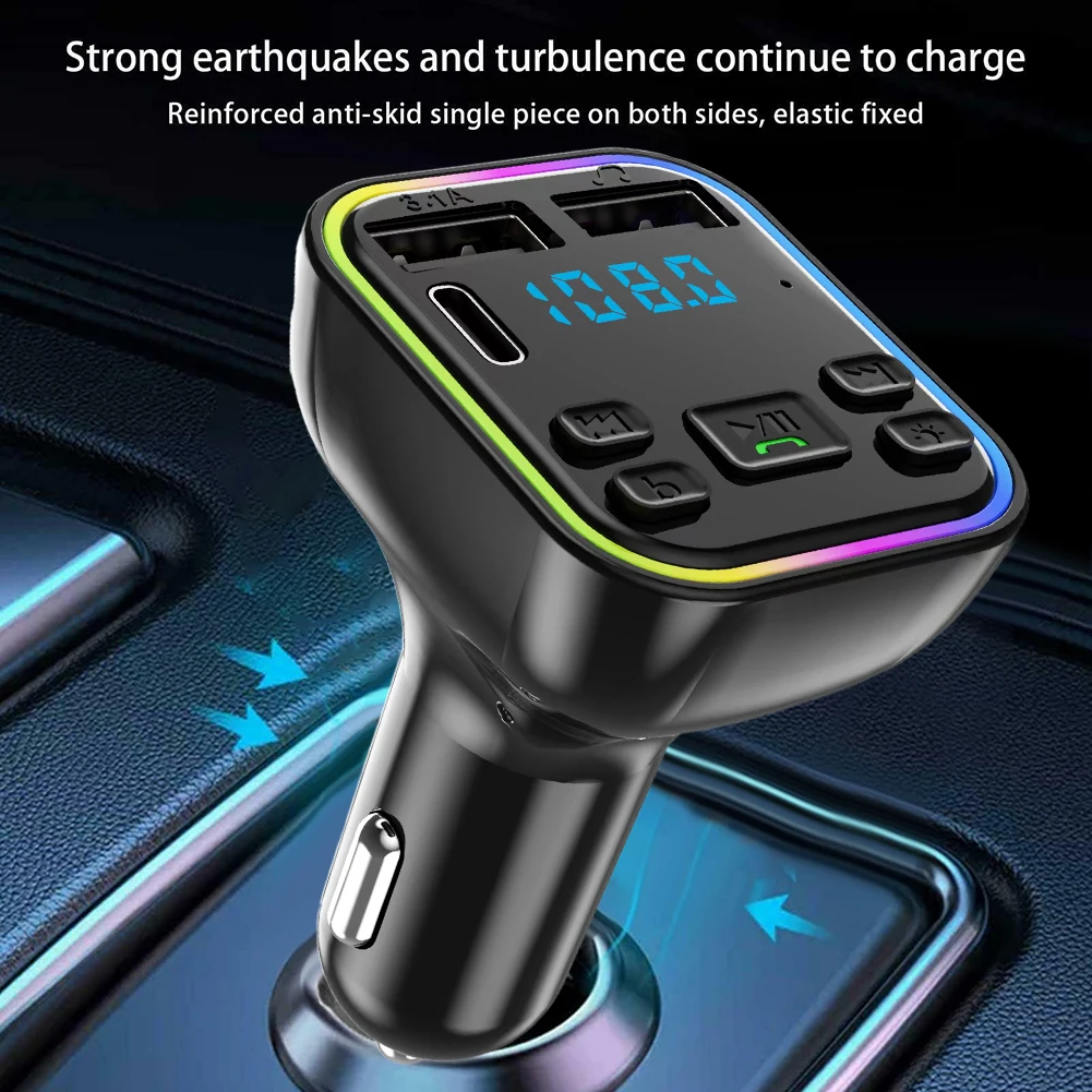 Автомобильное зарядное устройство с двойным USB-портом, Bluetooth 5,0, FM-передатчик, аудиоприемник, комплект громкой связи, автомобильная Поддержк...
Автомобильное зарядное устройство с двойным USB-портом, Bluetooth 5,0, FM-передатчик, аудиоприемник, комплект громкой связи, автомобильная Поддержк...