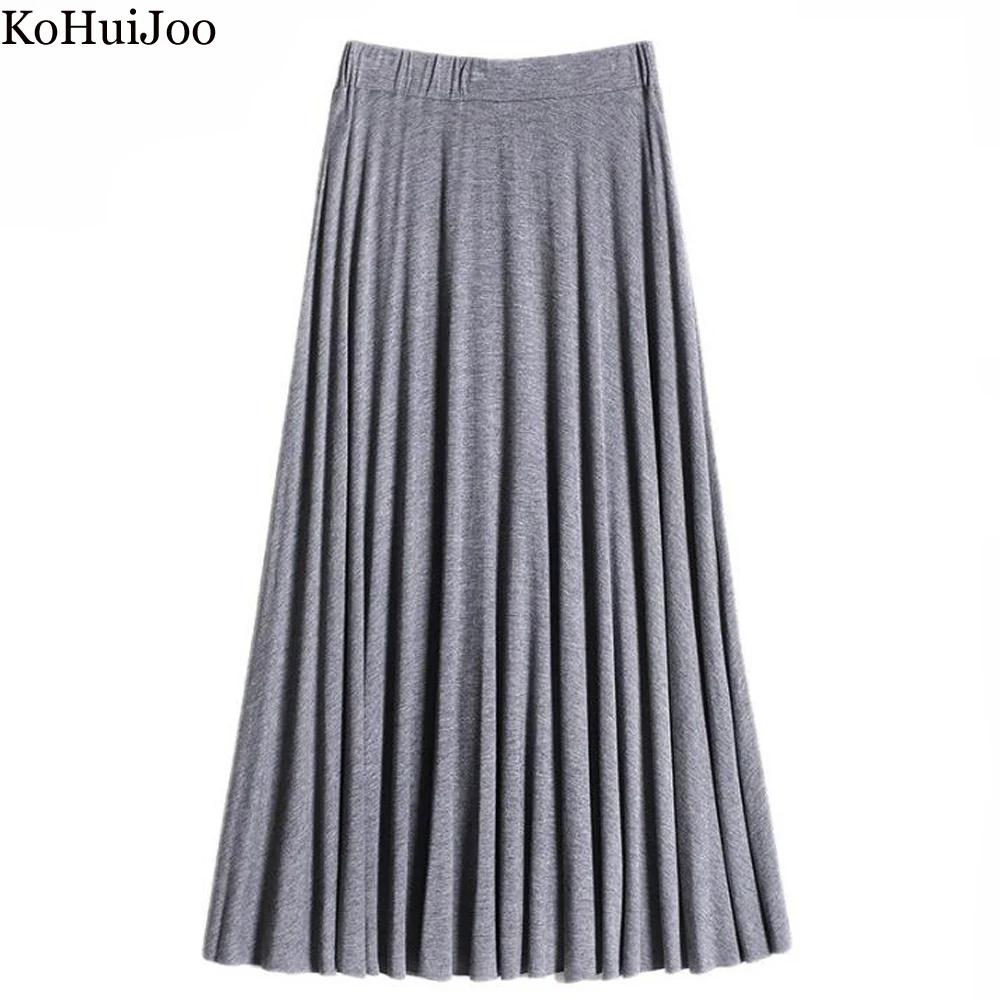 KoHuiJoo M-5XL Women Long Pleated Skirt Elastic Waist Plus Size Casual Maxi Skirts A Line Summer Solid Modal Skirt Female
KoHuiJoo M-5XL Women Long Pleated Skirt Elastic Waist Plus Size Casual Maxi Skirts A Line Summer Solid Modal Skirt Female