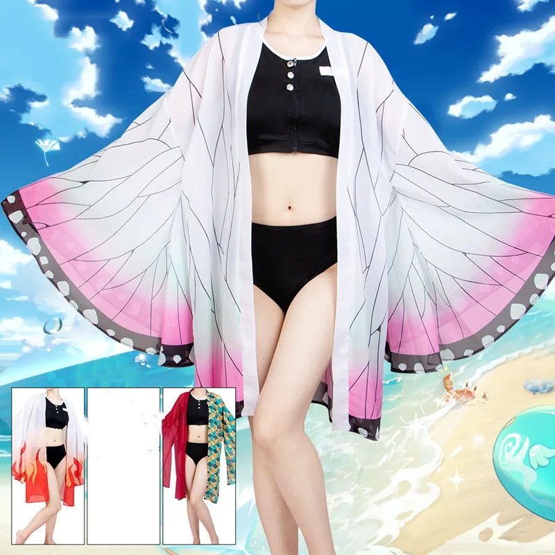 Купальник-кимоно для женщин, аниме, рассекающий демонов, Kochou Shinobu, летний купальный костюм
Купальник-кимоно для женщин, аниме, рассекающий демонов, Kochou Shinobu, летний купальный костюм