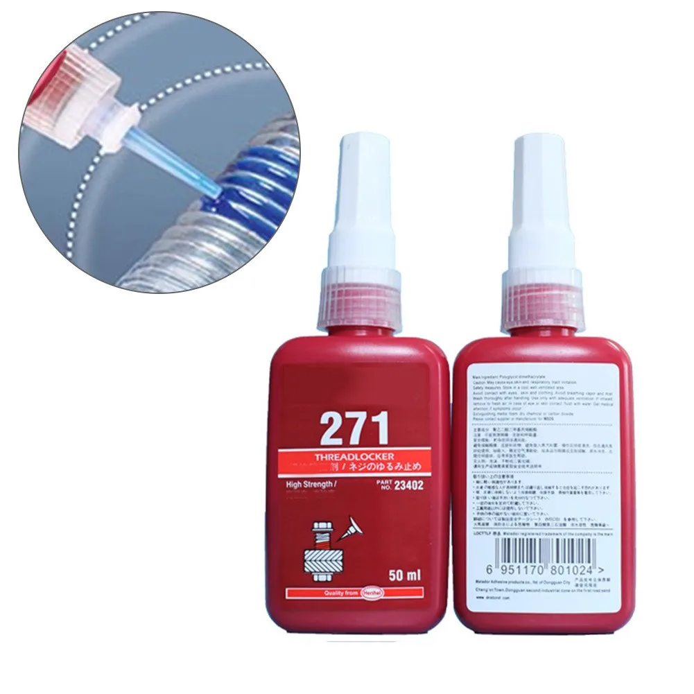 Anaerobic Glue Adhesive Screw Adhesive 50 Ml Locttlf 271 For All Types Of Threads High-strength Metal Screw Anti-loosing Glue
Anaerobic Glue Adhesive Screw Adhesive 50 Ml Locttlf 271 For All Types Of Threads High-strength Metal Screw Anti-loosing Glue