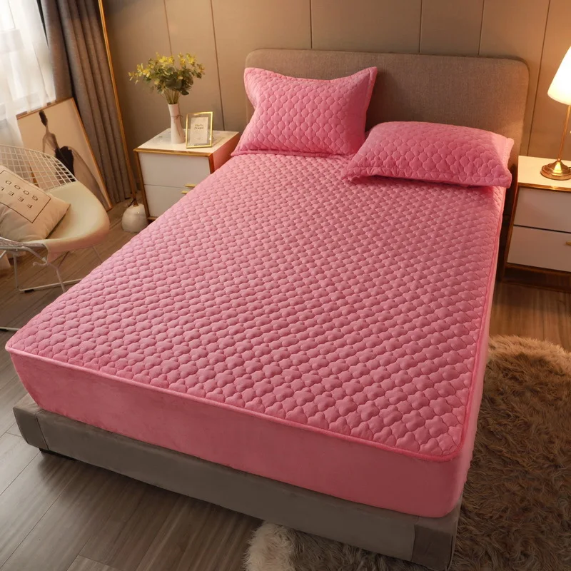 2021 Solid Color White Thicken Warm Quilted Plush Mattress Cover Soft Smooth Anti-Mite Velvet Bed Cover Not Pillowcase Including
2021 Solid Color White Thicken Warm Quilted Plush Mattress Cover Soft Smooth Anti-Mite Velvet Bed Cover Not Pillowcase Including