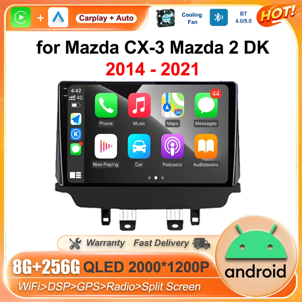 Для Mazda CX-3 2 DK 2014 - 2021 Система Android DSP стерео Bluetooth беспроводное автомобильное радио
