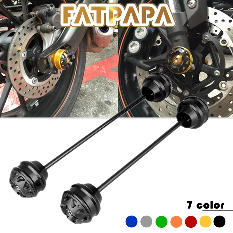 

FATPAPA -Front Rear Wheel Protector Axle Fork Crash Slider For YAMAHA MT03 MT-03 MT25 MT-25 2015-2020