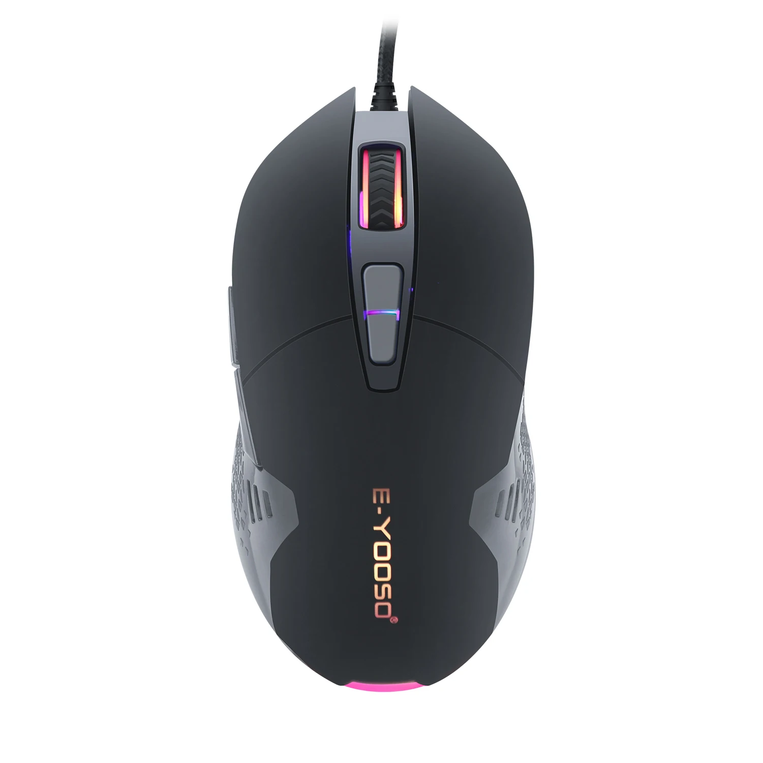 E-yooso Gaming Mouse Wired is operated by left and right hand players RGB backlit with programmable keys suitable for PC game
E-yooso Gaming Mouse Wired is operated by left and right hand players RGB backlit with programmable keys suitable for PC game