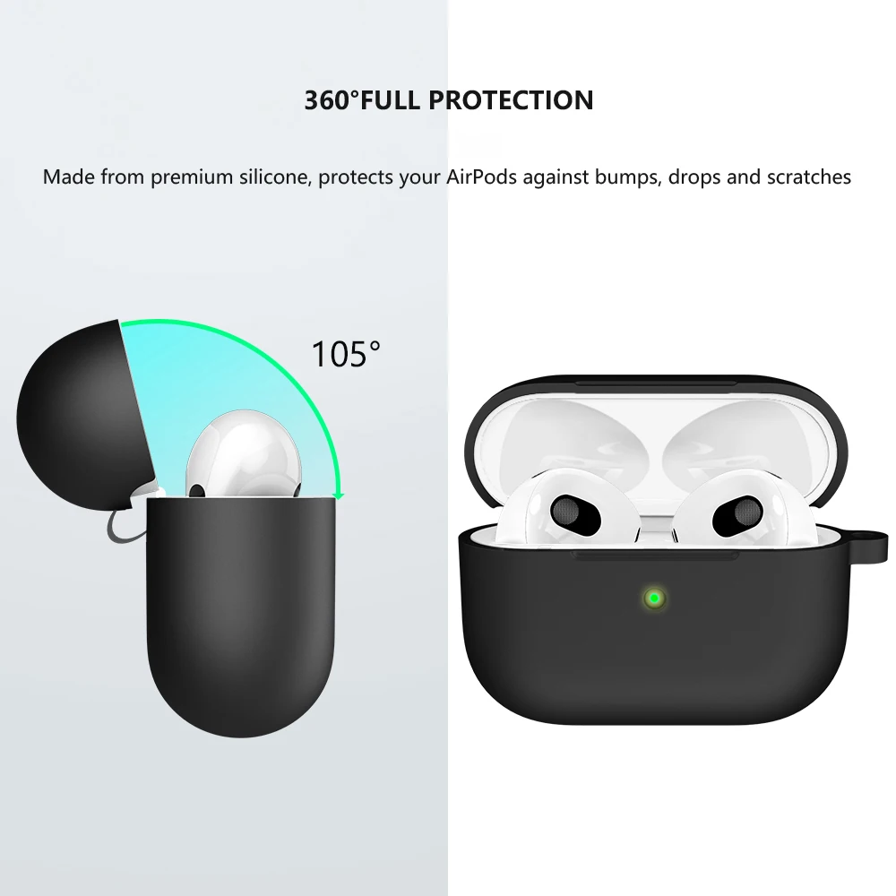 Silicone Earphone Cases For Case Wireless Headphone Cover For Apple 2021 New AirPods 3 Anti-fall Case Cover With Hook
Silicone Earphone Cases For Case Wireless Headphone Cover For Apple 2021 New AirPods 3 Anti-fall Case Cover With Hook