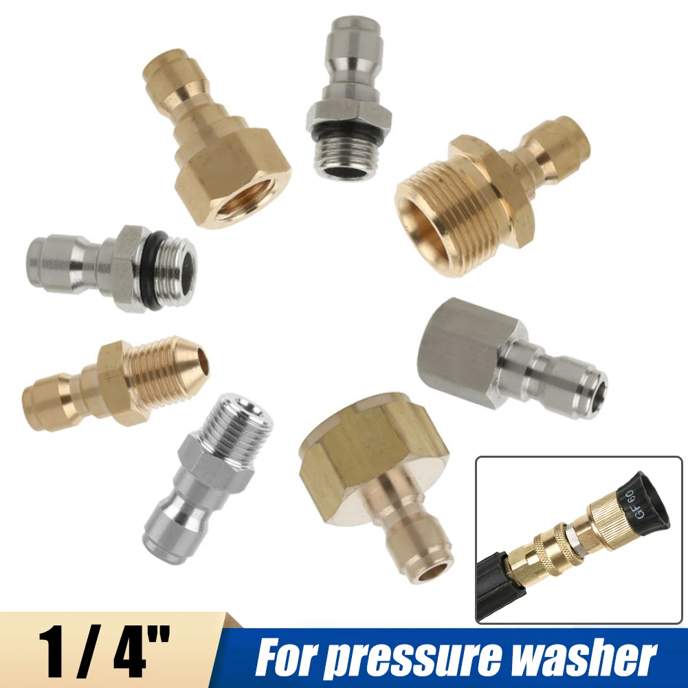 1/4 Quick Disconnect M14 M22 Male Female Connector Pressure Washer Adapter Brass Connector Kit for Car Wash Garden Hose Tool
1/4 Quick Disconnect M14 M22 Male Female Connector Pressure Washer Adapter Brass Connector Kit for Car Wash Garden Hose Tool