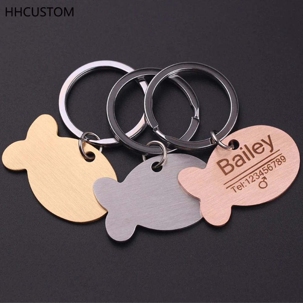 HHCUSTOM Custom Small Fish Name KeyChain Personality Stainless Steel Nameplate Letter Pendant Keyring Jewelry For Pets Gifts
HHCUSTOM Custom Small Fish Name KeyChain Personality Stainless Steel Nameplate Letter Pendant Keyring Jewelry For Pets Gifts
