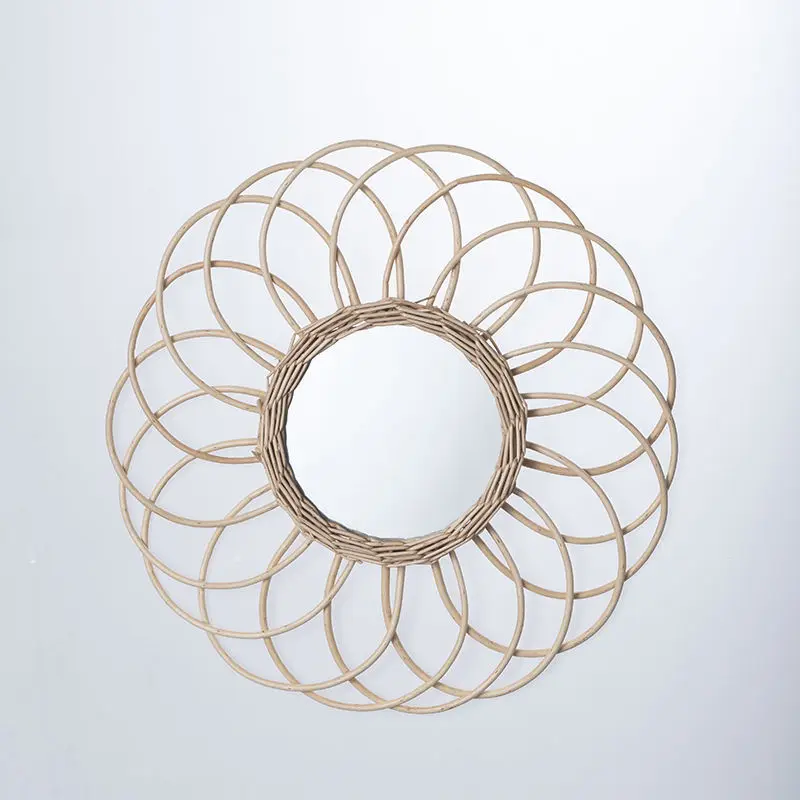 40*40cm Decoration Mirror NEW Hanging Mirror Rattan Sunflower Circular Wall Mirror Decor Boho Wicker Dressing Makeup Mirrors
40*40cm Decoration Mirror NEW Hanging Mirror Rattan Sunflower Circular Wall Mirror Decor Boho Wicker Dressing Makeup Mirrors