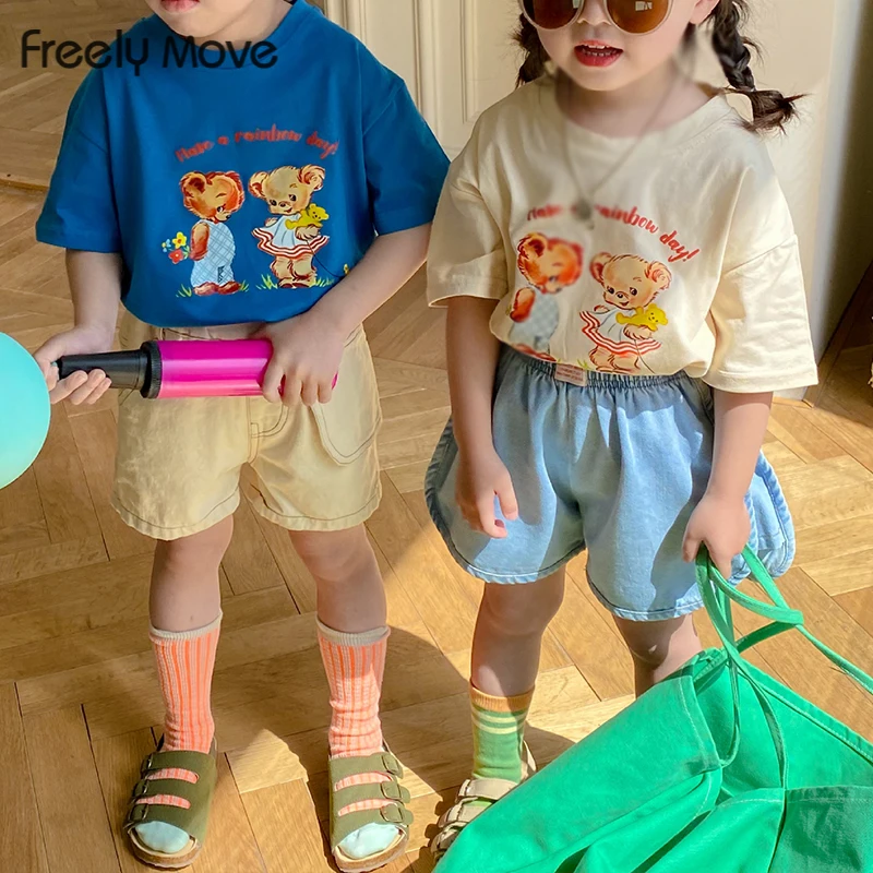 Freely Move 2022 Summer Children Printing T-shirt for Boy And Girl Cartoon Short Sleeve Boys T Shirt Girls Tops Tees Kids
Freely Move 2022 Summer Children Printing T-shirt for Boy And Girl Cartoon Short Sleeve Boys T Shirt Girls Tops Tees Kids