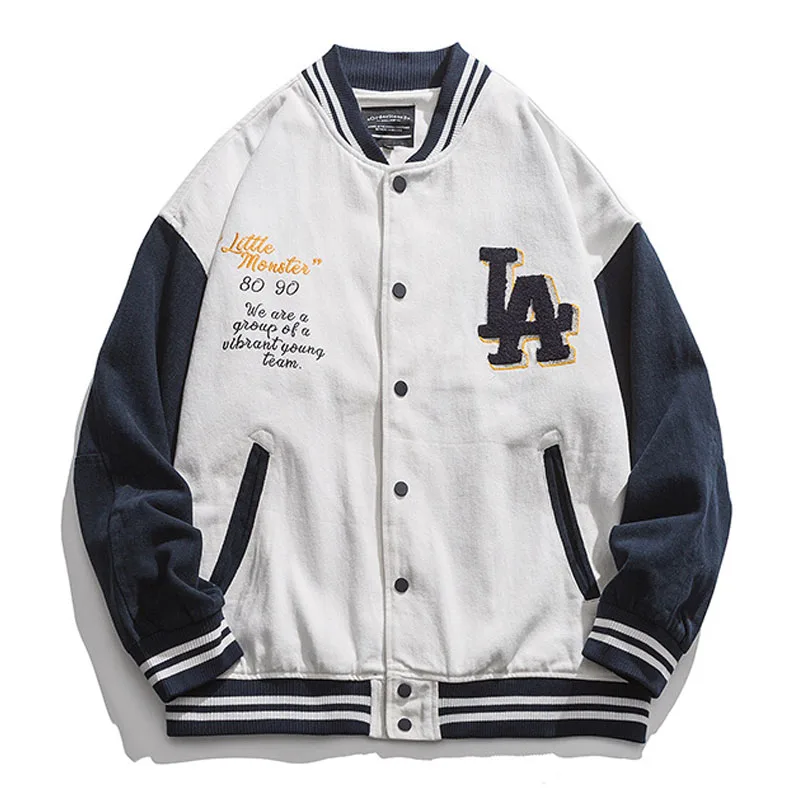 Harajuku Baseball Jackets Men Patchwork Big Letter Flocked Embroidered Varsity Jacket Causal College Style Coat Unisex Spring
Harajuku Baseball Jackets Men Patchwork Big Letter Flocked Embroidered Varsity Jacket Causal College Style Coat Unisex Spring