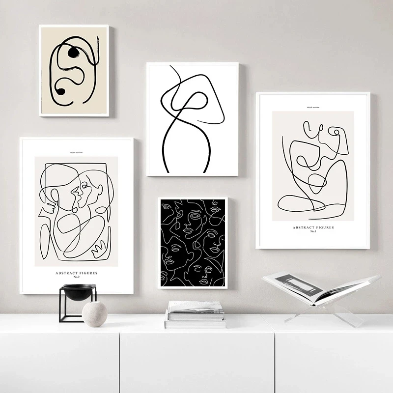 Abstract Line Canvas Black White Wall Art Minimalist Print Painting Nordic Poster Woman Body Picture Modern Living Room Decor
Abstract Line Canvas Black White Wall Art Minimalist Print Painting Nordic Poster Woman Body Picture Modern Living Room Decor