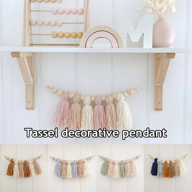 DIY New Product Tassel Colorful Beads String Hemp Rope And Wooden Bead Garland Handmade Custom Home Decoration Bedroom Pendant
DIY New Product Tassel Colorful Beads String Hemp Rope And Wooden Bead Garland Handmade Custom Home Decoration Bedroom Pendant