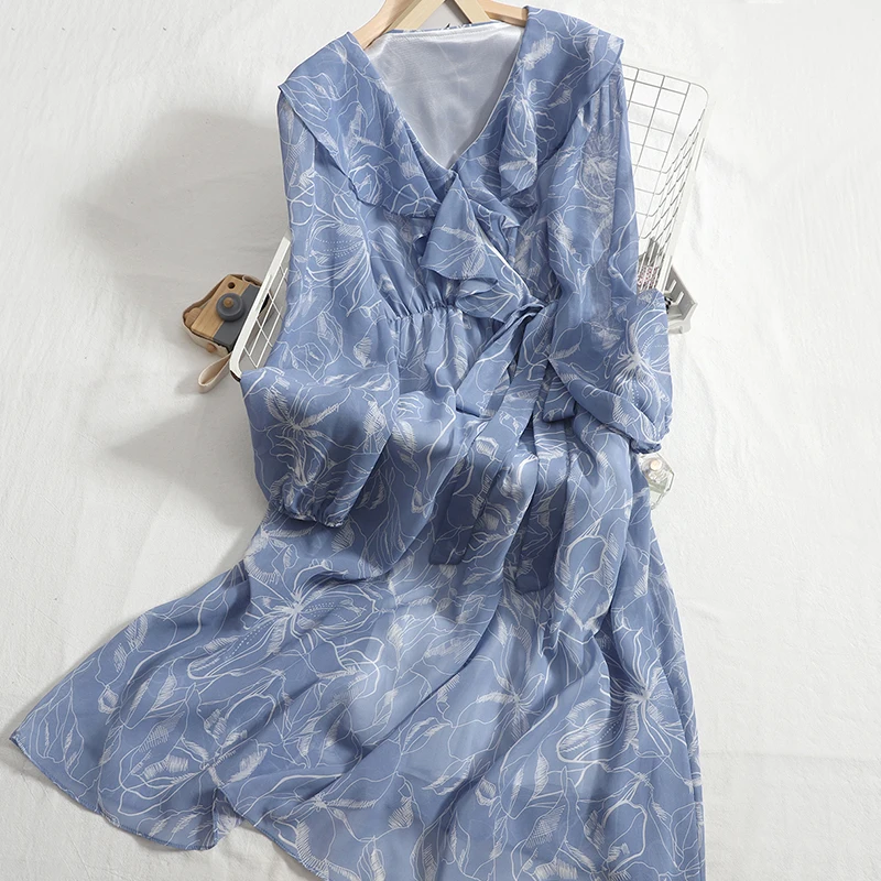 Ruffle V Neck Long sleeve Temperament Dress Women High Waist Hip A Line Long Slim Vestidos Summer 2022 New Robe Print
Ruffle V Neck Long sleeve Temperament Dress Women High Waist Hip A Line Long Slim Vestidos Summer 2022 New Robe Print