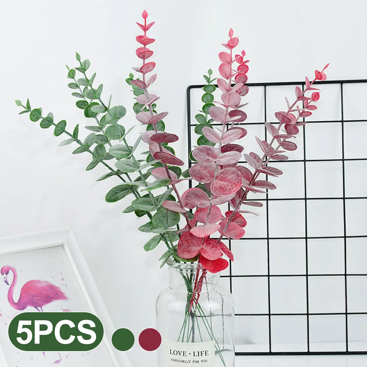 5pcs Eucalyptus Leaves Artificial Eucalyptus Plants Plastic Decorative Green Eucalyptus Foliage Plants Simulation Green Plant
5pcs Eucalyptus Leaves Artificial Eucalyptus Plants Plastic Decorative Green Eucalyptus Foliage Plants Simulation Green Plant