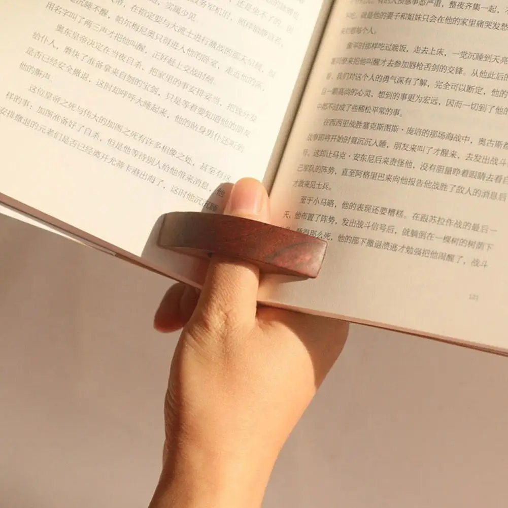 

Деревянная закладка для большого пальца, кольцо для чтения одной рукой, держатель для книги для офиса, для влюбленных, для взрослых, детей, студентов, инструменты для быстрого чтения U6W4