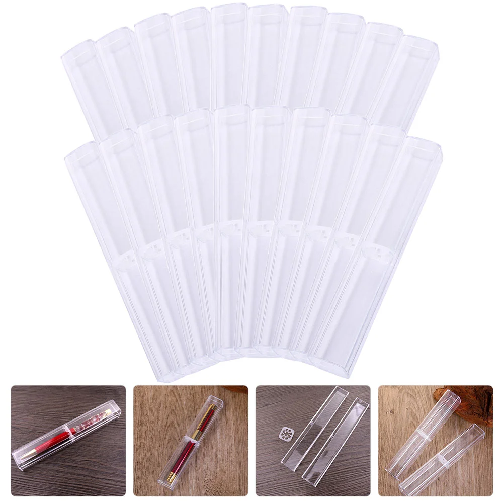 20 Pcs Transparent Case Clear Acrylic Display Empty Single Pens Containers Gift Plastic Holder Ballpoint Organizer
20 Pcs Transparent Case Clear Acrylic Display Empty Single Pens Containers Gift Plastic Holder Ballpoint Organizer