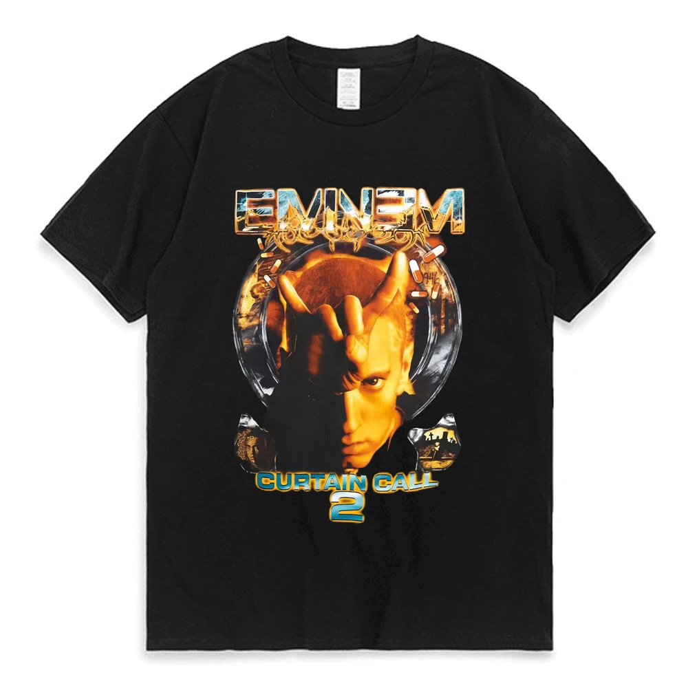 Eminem Slim Shady Curtain Call 2 T-shirts Fashion 90s Vintage Graphic Tshirt Men's Women Gothic Tee Shirt Oversized Hip Hop Tops
Eminem Slim Shady Curtain Call 2 T-shirts Fashion 90s Vintage Graphic Tshirt Men's Women Gothic Tee Shirt Oversized Hip Hop Tops