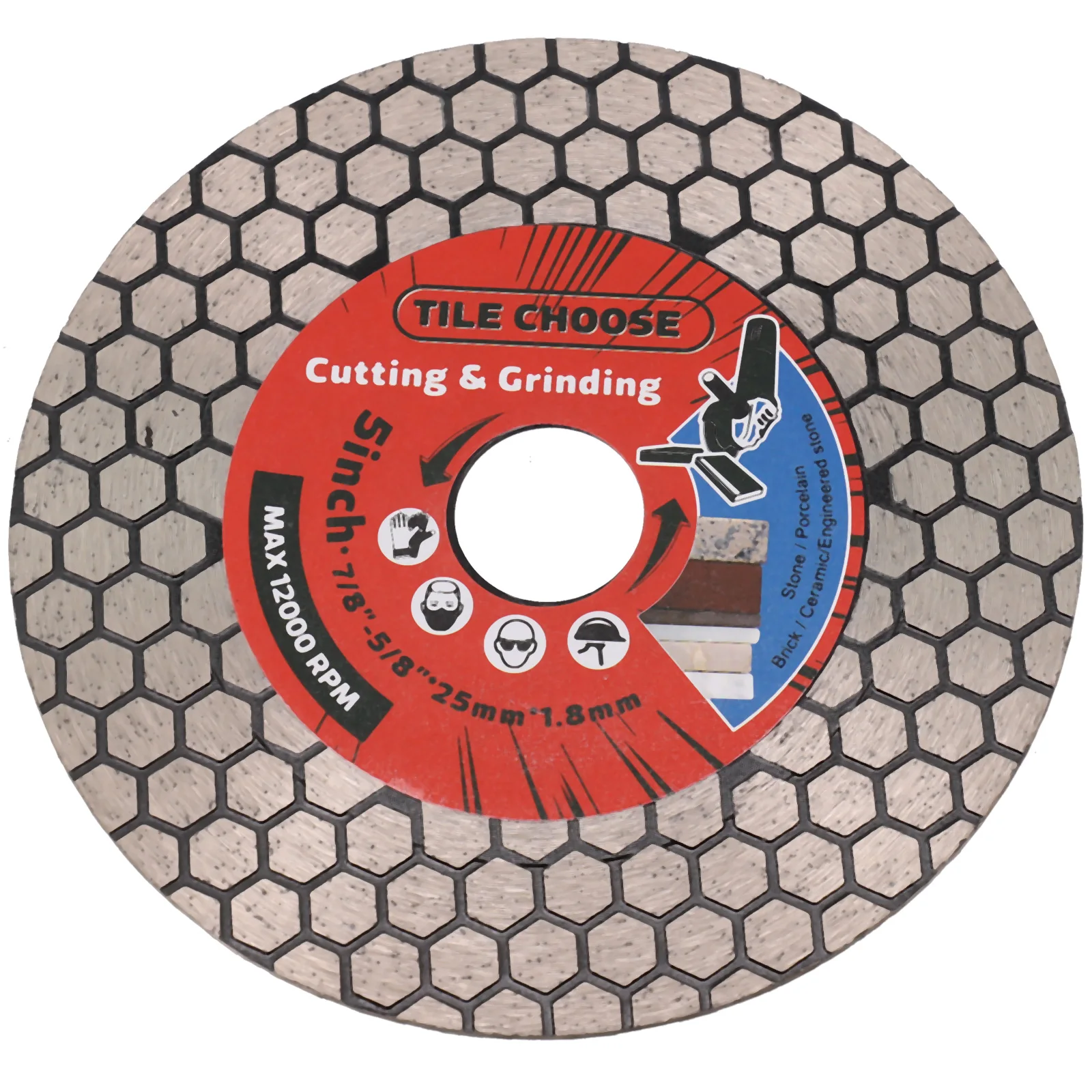 1Pc Diamond Saw Blade Tile Cutting Grinding Disc Wheel 115/125mm 22.23mm 60/70 Grit For Porcelain Ceramic Marble Granite Cutter
1Pc Diamond Saw Blade Tile Cutting Grinding Disc Wheel 115/125mm 22.23mm 60/70 Grit For Porcelain Ceramic Marble Granite Cutter