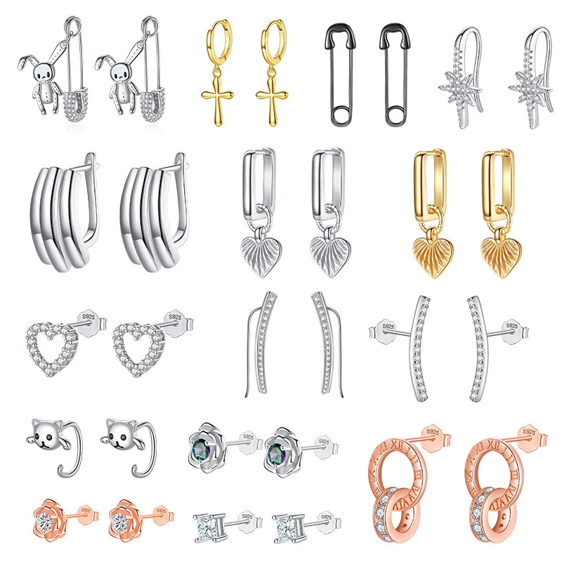 925 Sterling Silver Earring Irregular Long Earrings Fit Original 925 Fine Stud Earring for Women Girlfriend Wedding Jewelry Gift
925 Sterling Silver Earring Irregular Long Earrings Fit Original 925 Fine Stud Earring for Women Girlfriend Wedding Jewelry Gift
