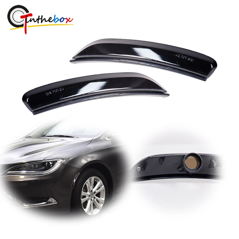 Gtinthebox Smoked Lens Car Front Fender Side Marker Indicator Light Housing Shells For 2015-2017 Chrysler 200, No Bulb / Socket
Gtinthebox Smoked Lens Car Front Fender Side Marker Indicator Light Housing Shells For 2015-2017 Chrysler 200, No Bulb / Socket