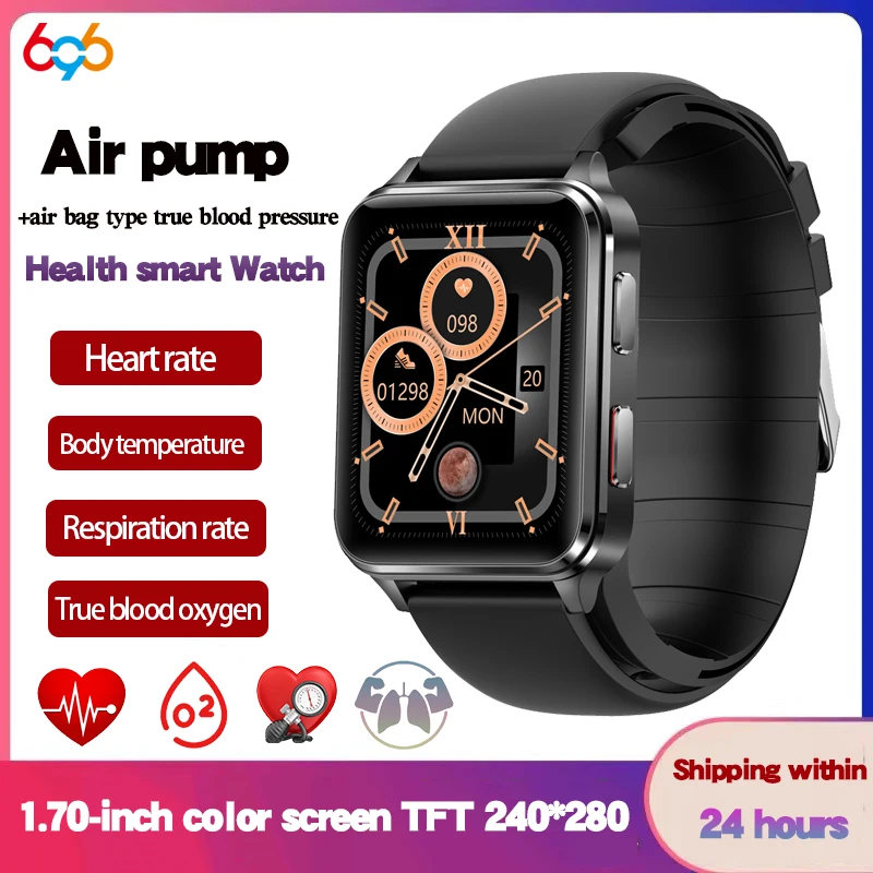 New Smart Watch Air Pump Accurate Blood Pressure Test Blood Oxygen Body Temperature Heartrate Sleep Monitoring Sports Smartwatch
New Smart Watch Air Pump Accurate Blood Pressure Test Blood Oxygen Body Temperature Heartrate Sleep Monitoring Sports Smartwatch