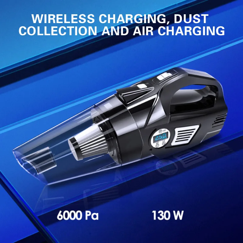 Multifunction Car Vacuum Cleaner Tire Inflator Air Compressor Pump 6K PA 12V 120WHandheld Cordless Vacuums For Auto Motorcycle
Multifunction Car Vacuum Cleaner Tire Inflator Air Compressor Pump 6K PA 12V 120WHandheld Cordless Vacuums For Auto Motorcycle