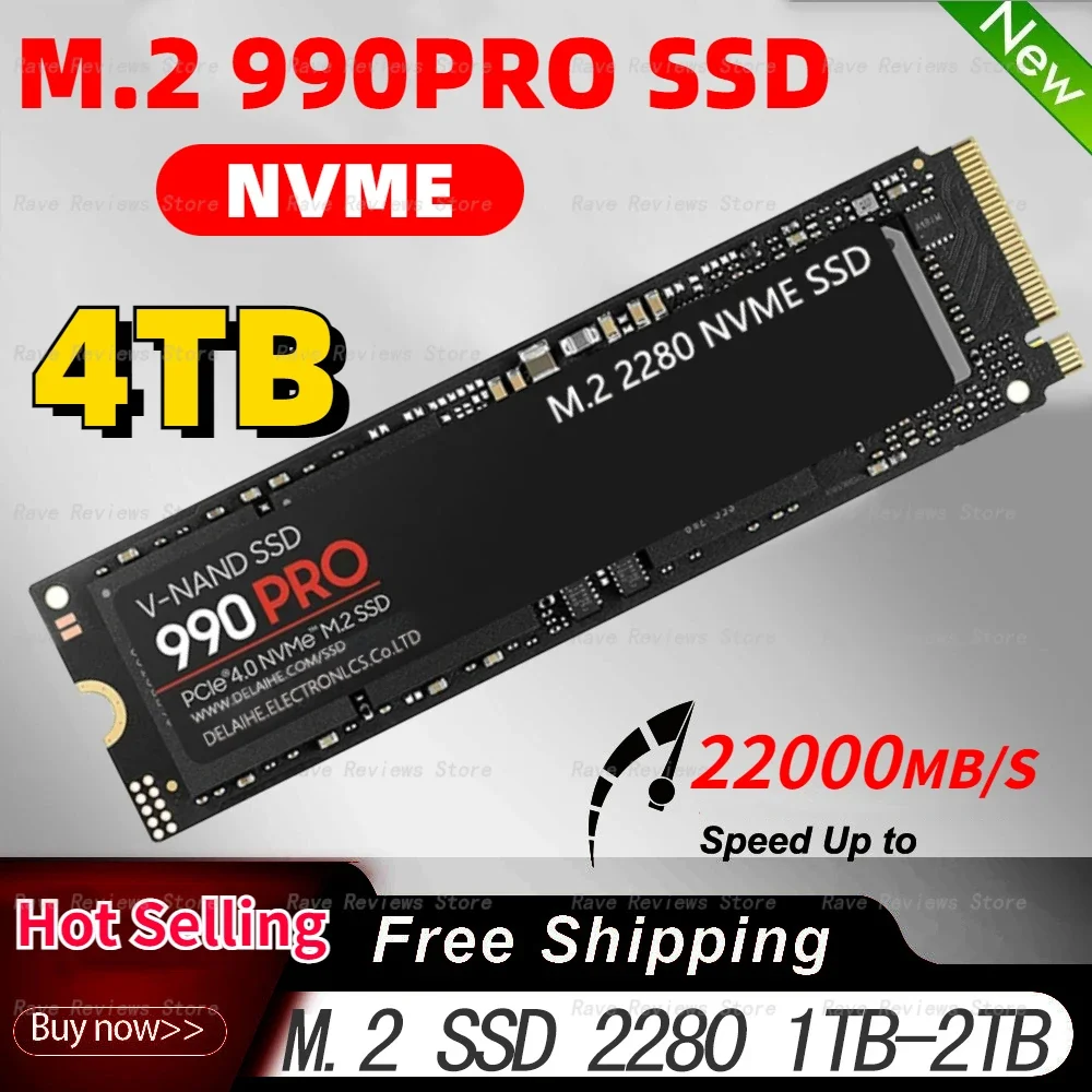 SSD 4TB M2 Nvme M.2 2280 PCIe 4.0 X4 990PRO 500GB Internal Solid State Drive 1tb 2tb ssd nvme m2 HDD Hard Disk for PS5 Desktop
SSD 4TB M2 Nvme M.2 2280 PCIe 4.0 X4 990PRO 500GB Internal Solid State Drive 1tb 2tb ssd nvme m2 HDD Hard Disk for PS5 Desktop