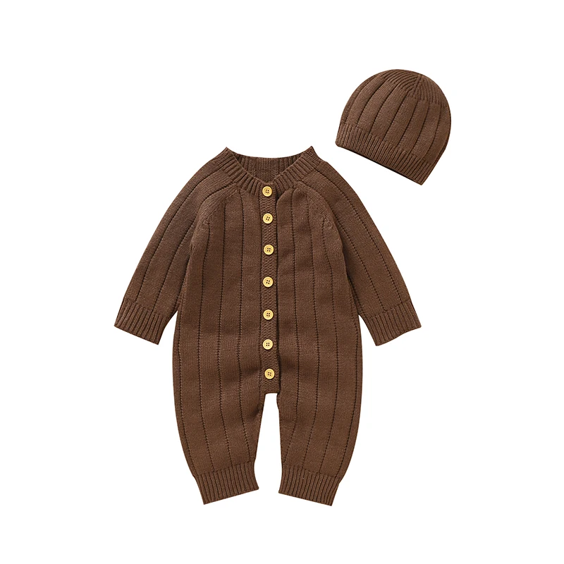 Baby Rompers Long Sleeve Knitted Newborn Boys Girls Jumpsuits Hats Clothes Sets 0-18m Autumn Winter Infant Toddler Unisex Outfit
Baby Rompers Long Sleeve Knitted Newborn Boys Girls Jumpsuits Hats Clothes Sets 0-18m Autumn Winter Infant Toddler Unisex Outfit