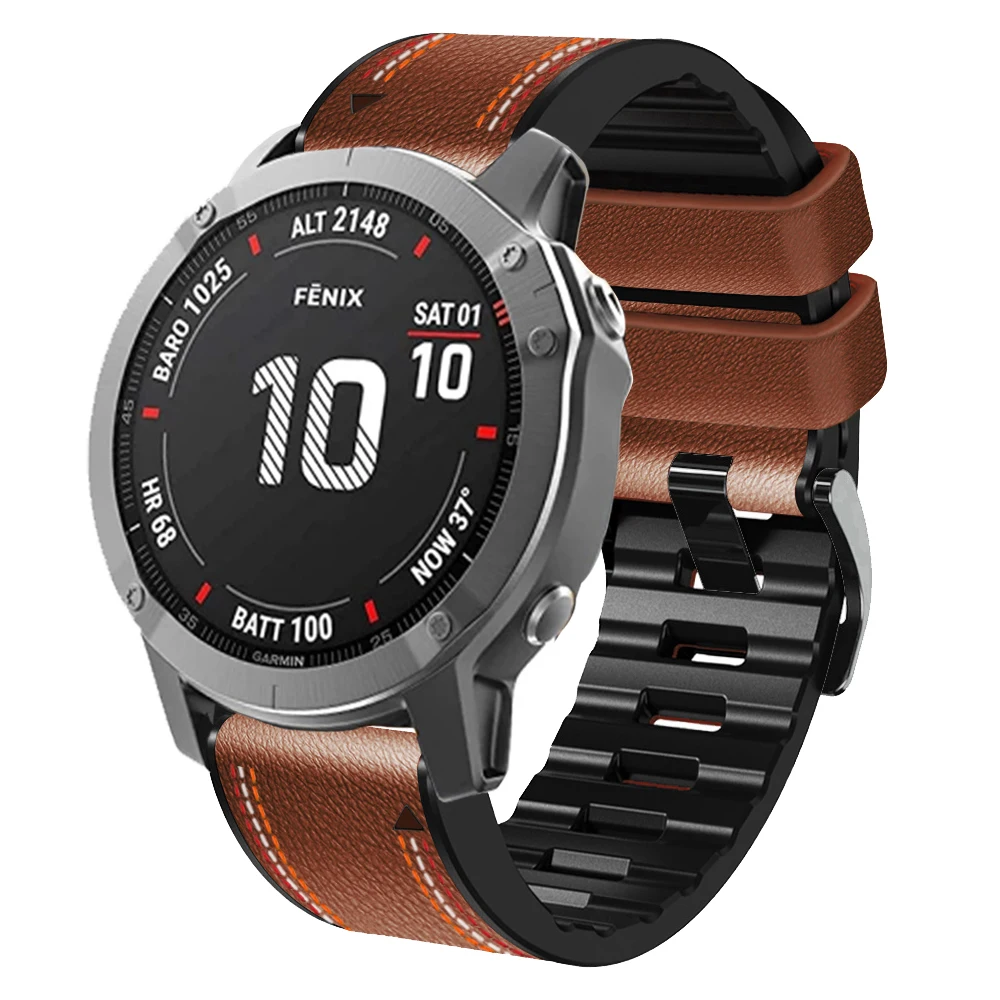 22mm 26mm Leather+Silicone Quick Release strap for Garmin Fenix 7X Plain Descent Mk2 Mk2i Enduro instinct 2S TACTIX DELTA
22mm 26mm Leather+Silicone Quick Release strap for Garmin Fenix 7X Plain Descent Mk2 Mk2i Enduro instinct 2S TACTIX DELTA