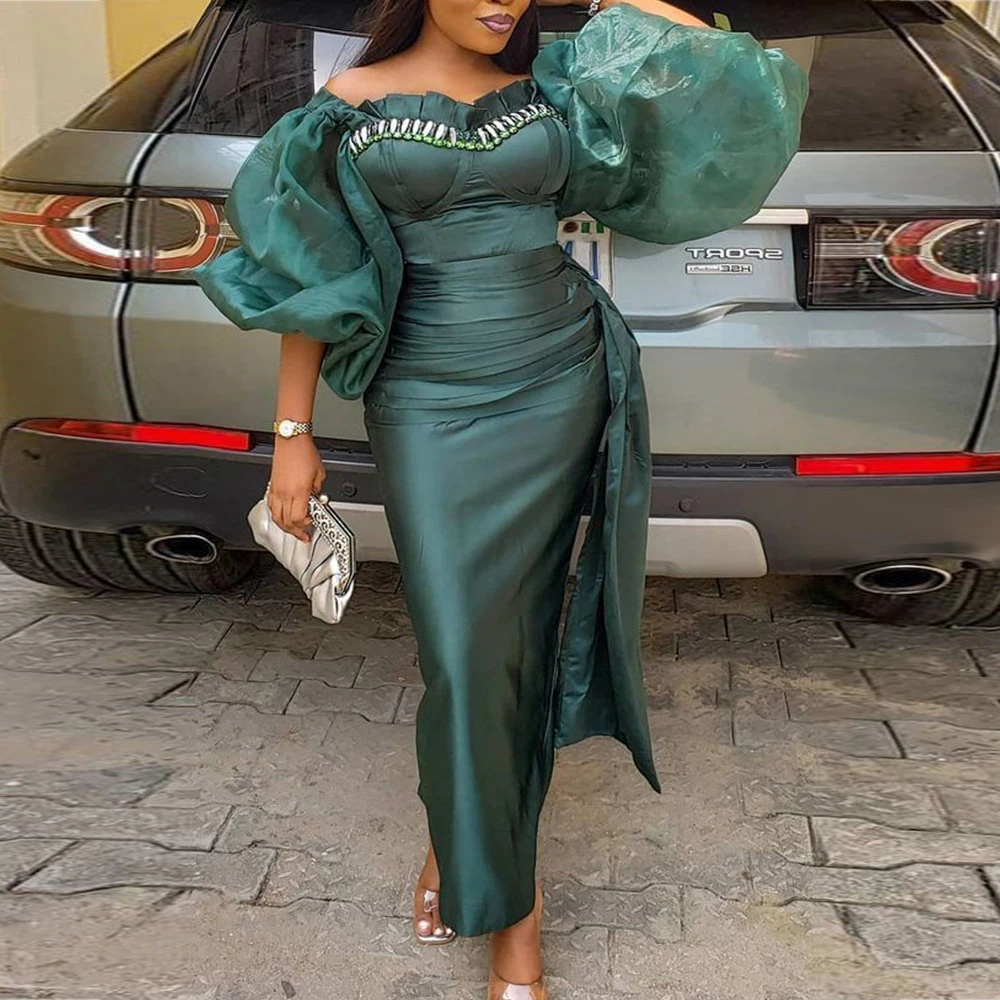 Hunter Green Evening Dresses WIth Sleeves Flare 2022 vestido de fiesta African Plus Size Prom Dress Gowns Abendkleider
Hunter Green Evening Dresses WIth Sleeves Flare 2022 vestido de fiesta African Plus Size Prom Dress Gowns Abendkleider