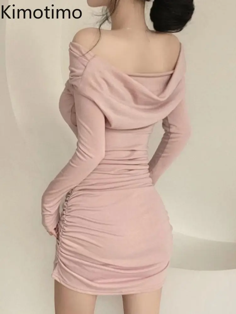 Мини-платье Kimotimo с открытыми плечами, воротником «одно слово»
Мини-платье Kimotimo с открытыми плечами, воротником «одно слово»