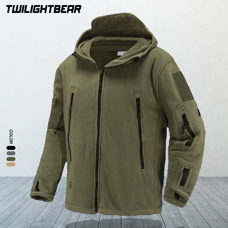New Men's Fleece Jacket Male Outerwear Autumn Winter Multi Pocket Warm Zipper Casual Hoodies Men Clothing Hooded Jacket Coats
New Men's Fleece Jacket Male Outerwear Autumn Winter Multi Pocket Warm Zipper Casual Hoodies Men Clothing Hooded Jacket Coats