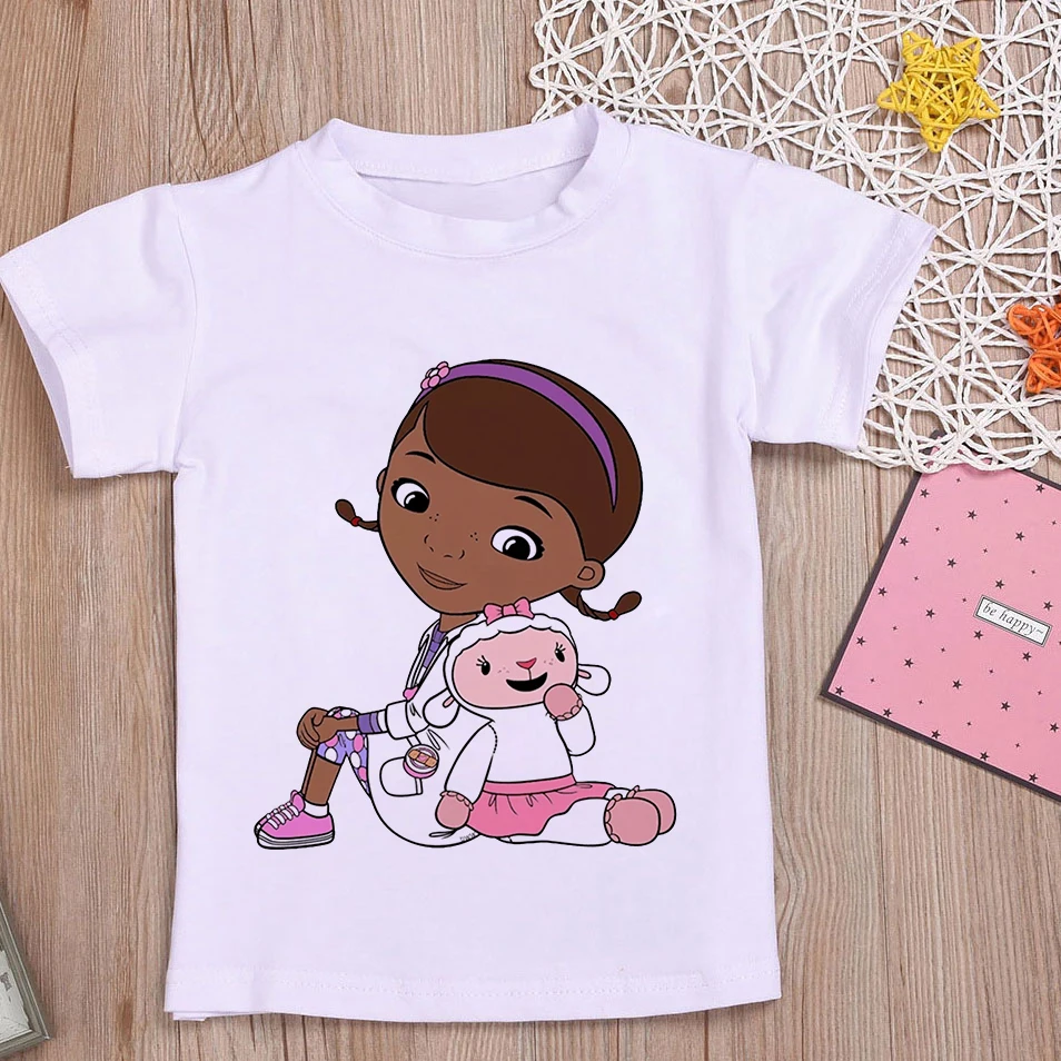 Kids Summer Cute T-shirt Girl Doc McStuffins Clinic Girl Cartoon Print Tops Baby T Shirt Fashion Toddler Casual Kids Clothes
Kids Summer Cute T-shirt Girl Doc McStuffins Clinic Girl Cartoon Print Tops Baby T Shirt Fashion Toddler Casual Kids Clothes