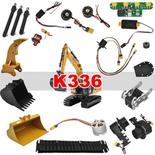 HUINA KABOLITE K336 Cylinder, Valve, Pump, Rotary Motor, LED Board, ESC, Bucket, Track for 1/16 336GC Hydraulic Excavator Parts