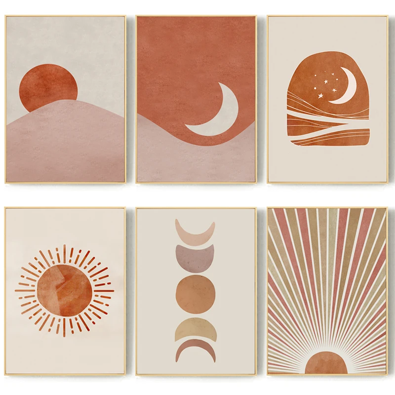 Nordic Orange Sunset Landscape Canvas Painting Sun and Moon Light Posters and Prints Abstract Boho Wall Art Picture for Aisle
Nordic Orange Sunset Landscape Canvas Painting Sun and Moon Light Posters and Prints Abstract Boho Wall Art Picture for Aisle