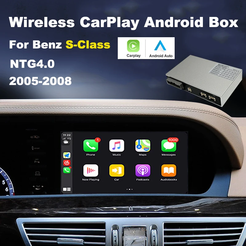 For Mercedes S Class W221 Wireless Carplay Interface box S280 s320 s350 s500 s600 s400 Multimedia Apple Android Auto Carplay
For Mercedes S Class W221 Wireless Carplay Interface box S280 s320 s350 s500 s600 s400 Multimedia Apple Android Auto Carplay